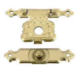 Castorama 2 Fermoirs Coffrets Acier Laitonné L. 28 Mm X H. 17 Mm