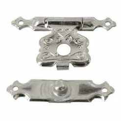 Castorama 2 Fermoirs Coffrets Acier Nickelé L. 18 Mm X H. 28 Mm