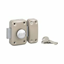 Castorama 2 Verrous De Sûreté Apache à Bouton Et Cylindre 45 Mm