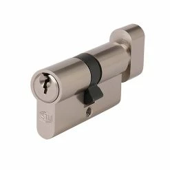 Castorama Cylindre à Bouton Laiton Nickel Satiné Smith & Locke 30 X 30 Mm