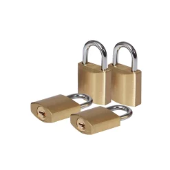Castorama Lot De 4 Cadenas à Clé Smith & Locke En Laiton L.21 Mm