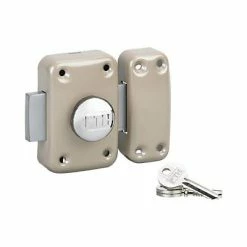 Castorama Verrou De Sûreté Apache à Cylindre 45 Mm + Pêne 140