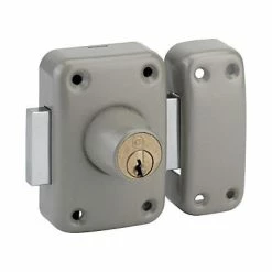 Castorama Verrou De Sûreté Apache Double Cylindre 45 Mm + Plaque
